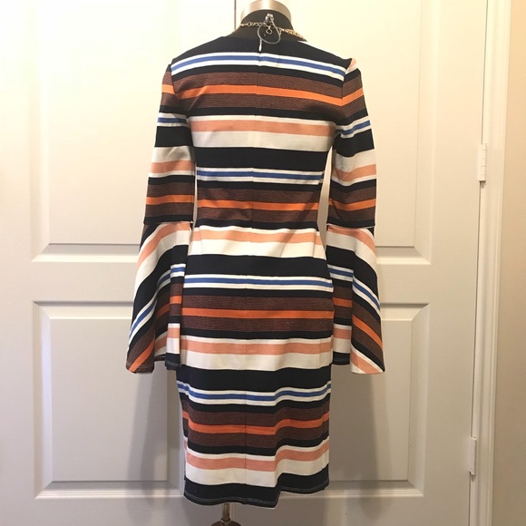 Sugarlips Striped Bell Sleeve Sheath Dress - Picture 6 of 6
